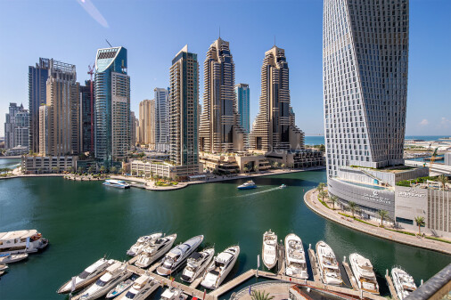 Real Estate Photography - High-rise Modern Apartment in Dubai Marina