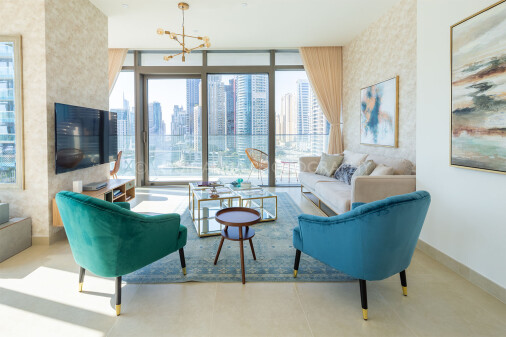Real Estate Photography - High-rise Modern Apartment in Dubai Marina